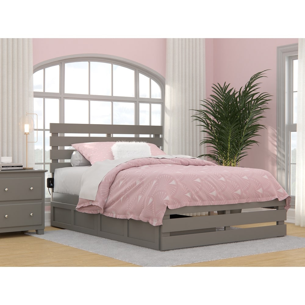 Oxford Bed with Footboard and USB Turbo Charger with 2 Drawers