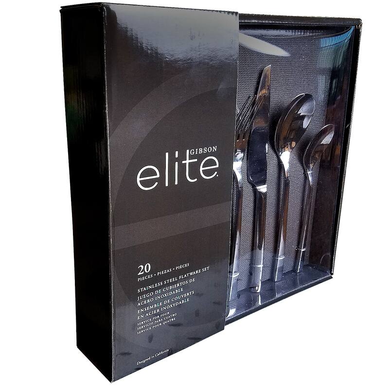Solvang 20 Piece Stainless Steel Silverware Set Mirror Polished Service For 4