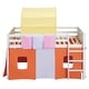 preview thumbnail 3 of 10, Loft Bed Wood Bed Frame with Tent, Twin - Orange