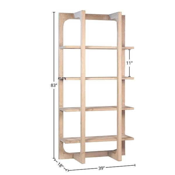 Brooklyn 83-inch Tall Reclaimed Pine Modern Bookshelf - Bed Bath ...