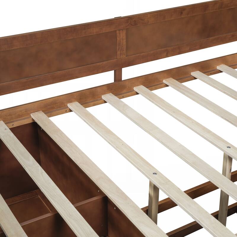 Full Size Daybed with Drawers and Shelves