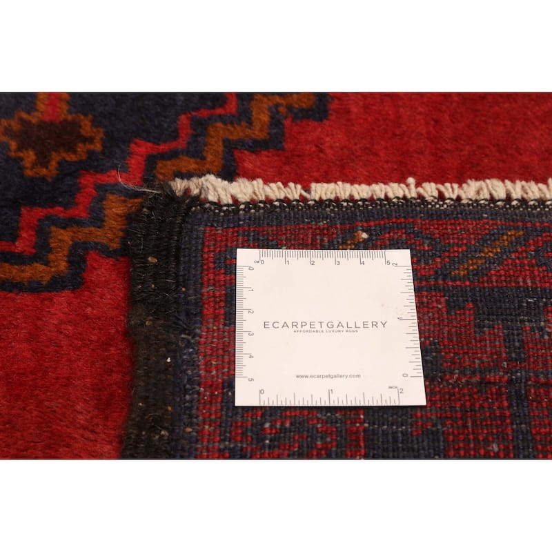 ECARPETGALLERY Hand-knotted Teimani Red Wool Rug - 9'6 x 11'10