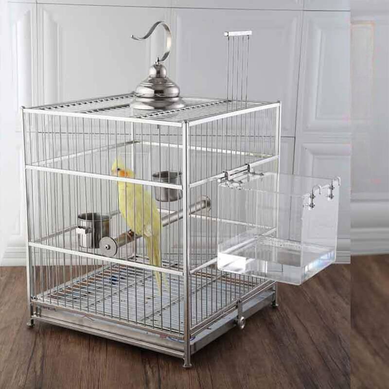 Acrylic Bird Bath Box with Hook, Thickened Hanging Water Bath Tub - 13*13*11cm