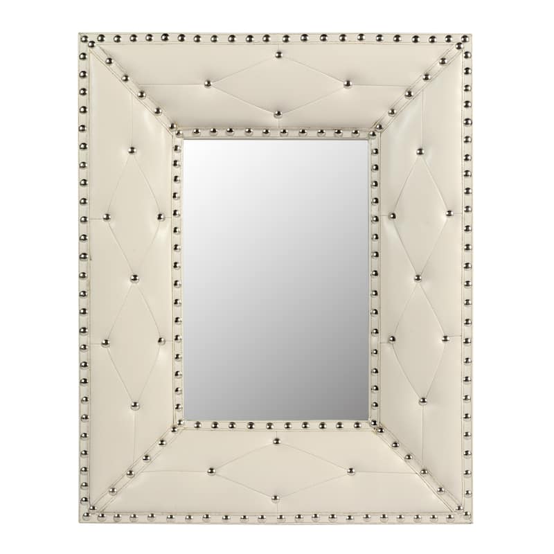 Rectangle Rivet Decorative Wall Hanging Mirror