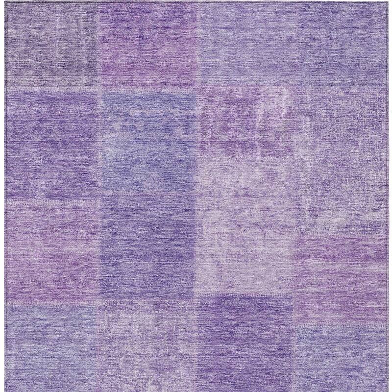 HomeRoots Patchwork Transitional Rectangle Outdoor Rug