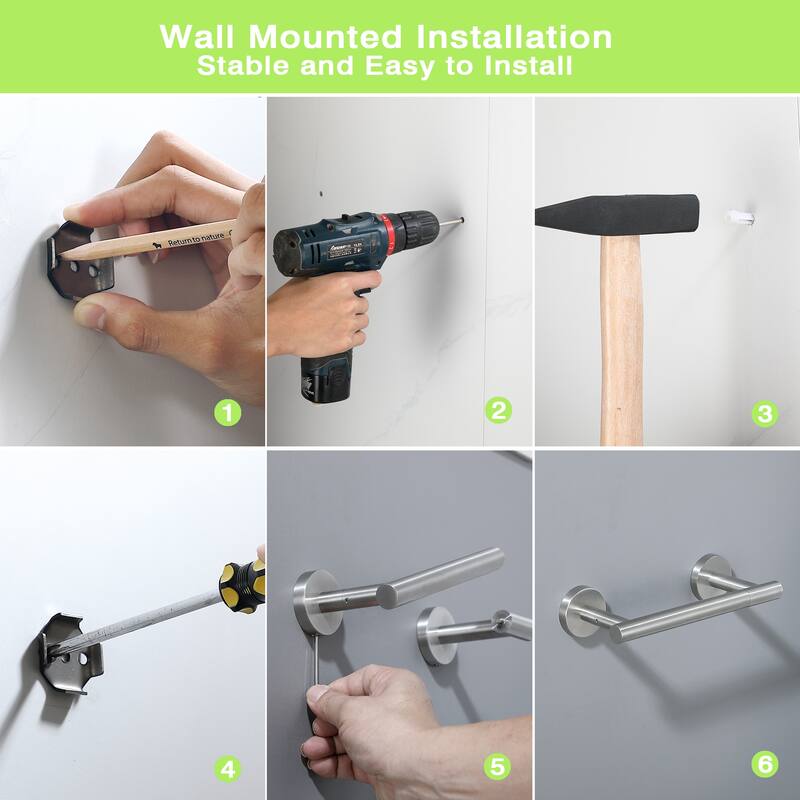 Two Post Wall Mount Toilet Paper Holder