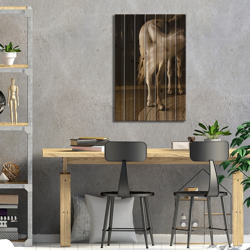 Swoosh Print On Wood by Jim Dratfield - Multi-Color