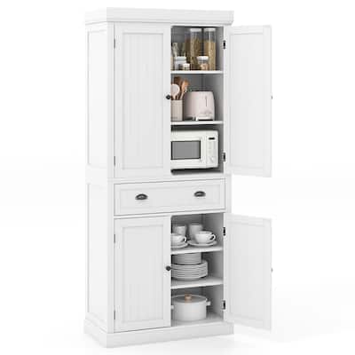 Gymax 72'' Kitchen Pantry Storage Cabinet Tall Freestanding Cupboard - See Details