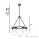 preview thumbnail 11 of 17, Hunter Devon Park 6-Light Chandelier - Dining Room, Entry - Wagon Wheel, Rustic, Farmhouse