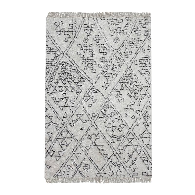 Uttermost Campo 8' x 10' Rectangle Cotton Eclectic Area Rug - Ivory
