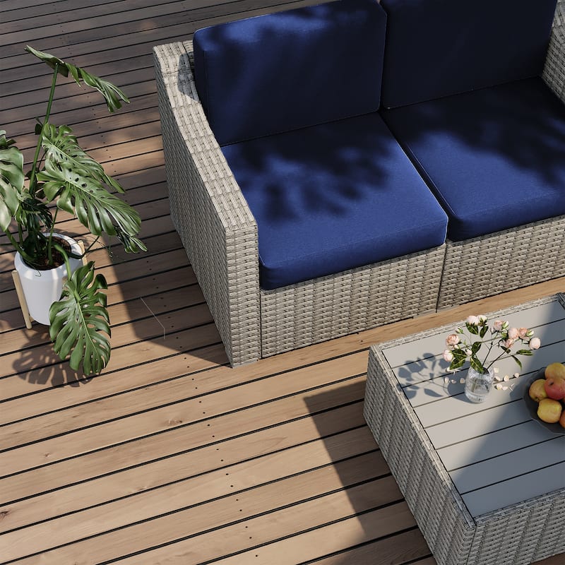 7 Piece Patio Sectional Conversation Set