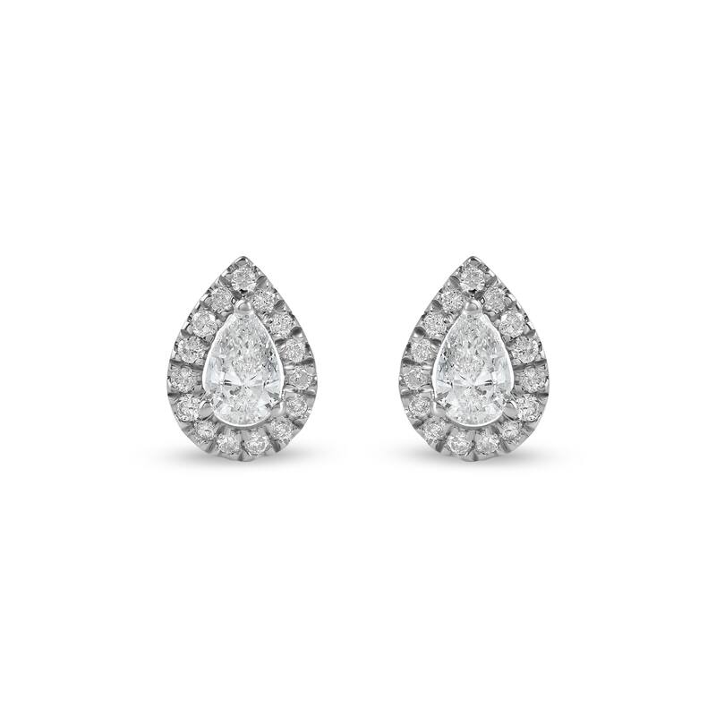 10k Gold 1/3ct TDW Diamond Pearl Stud Earrings for Women