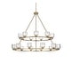 preview thumbnail 11 of 28, Colton Two-Tier Chandelier Satin Gold - 48"