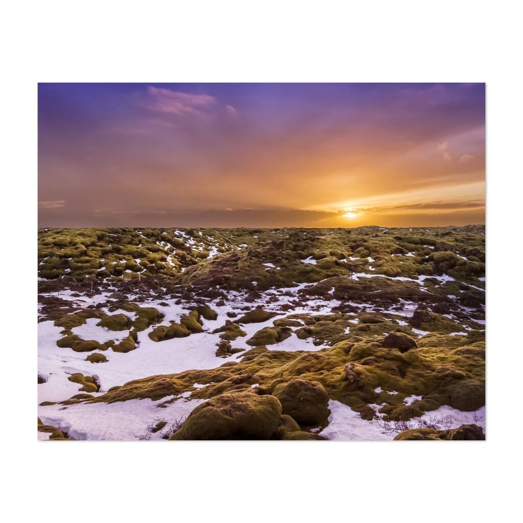 Skaft reldahraun Iceland Photography Landscape Snow Art Print/Poster