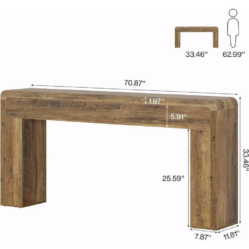 Rustic Wooden Console and Sofa Table