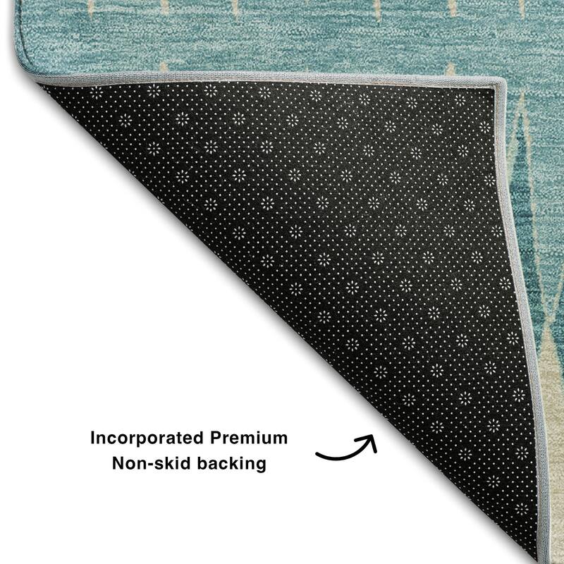 Premium Washable Super Soft Modern Ziggy Mayfield Rug