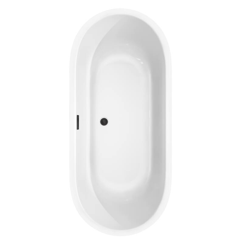 Wyndham Collection Juliette 71-inch White Freestanding Soaking Bathtub