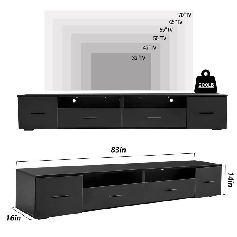 TV Stand for Living Room, Entertainment Center Stand for TV Up to 90