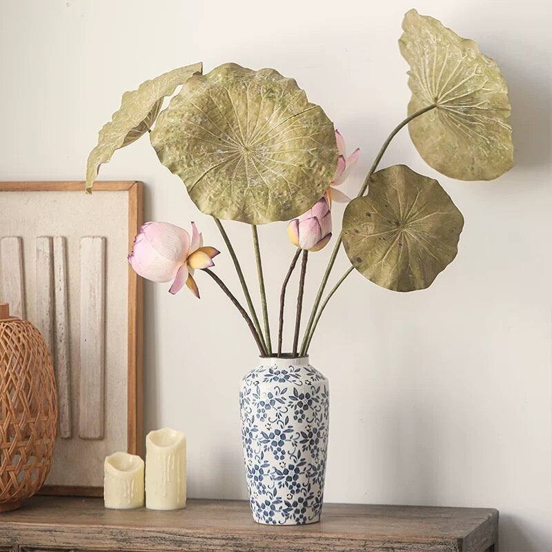 RusticReach Artificial Rustic Lotus Stem