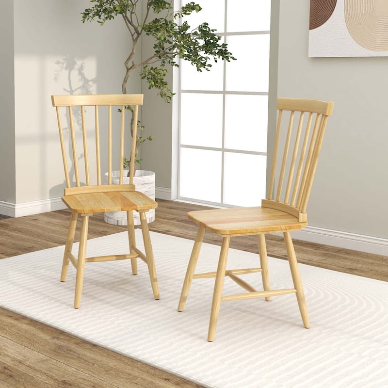 Costway Windsor Dining Chairs Set of 2 Armless Spindle Back Solid - See Details