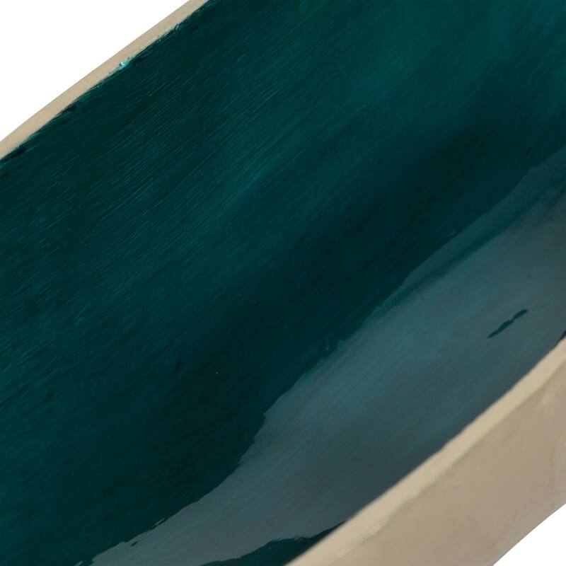 Oval Metal Bowls Sculptural Design -Set of 2 - 20", 23" - 23.0"