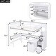 preview thumbnail 13 of 14, Full Size Loft Bed with Built-in L-Shaped Desk and Three-Tier Storage Shelves,and Attached Storage Staircase