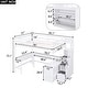 preview thumbnail 5 of 34, Full Size Loft Kids Bed with Built-in L-Shaped Desk and Three-Tier Storage Shelves and Staircase,Ladder,Guardrail