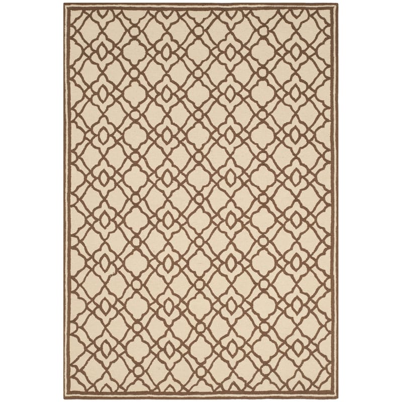 SAFAVIEH Handmade Four Seasons Laurence Floral Rug - 8' x 10' - Ivory/Dark Brown