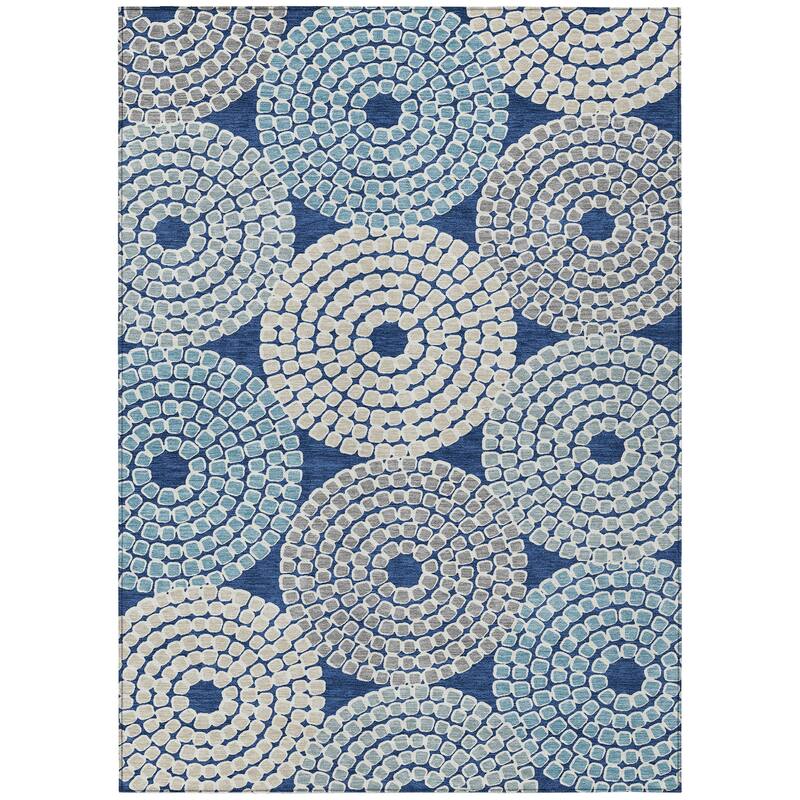 Machine Washable Indoor/ Outdoor Chantille Contemporary Geo Rug