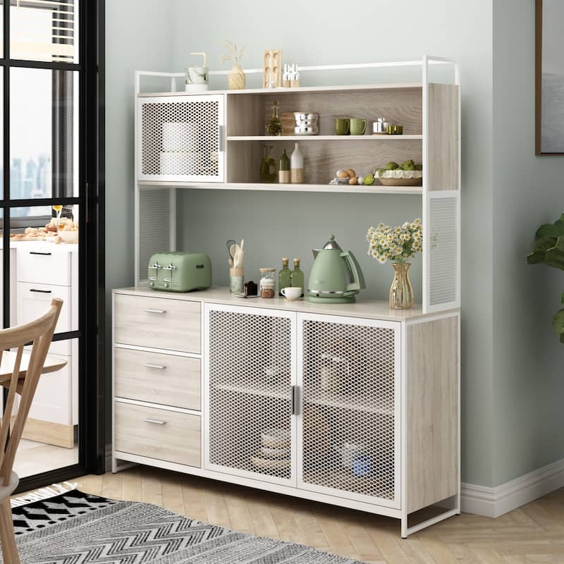 Kitchen Pantry Storage Cabinet Microwave Storage Cabinet Buffet