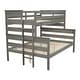 preview thumbnail 8 of 16, Twin XL Over Queen Wood Bunk Bed With Ladder,Convertible Beds for Home