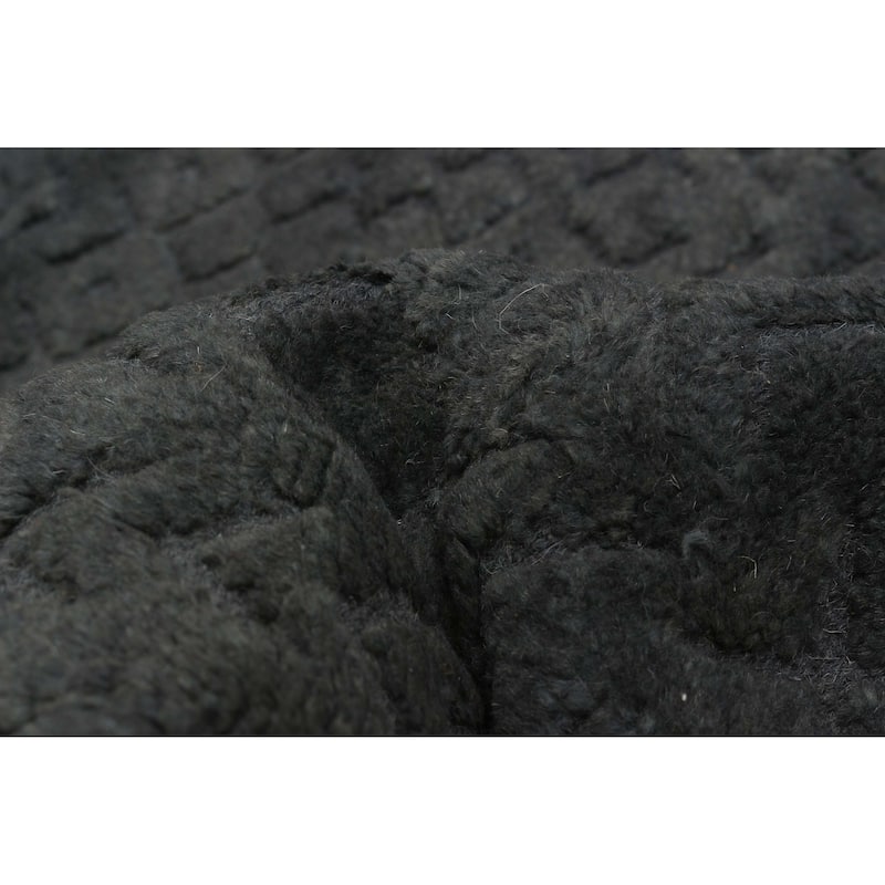 ECARPETGALLERY Hand-knotted Tangier Grey Wool Rug - 6'8 x 9'8