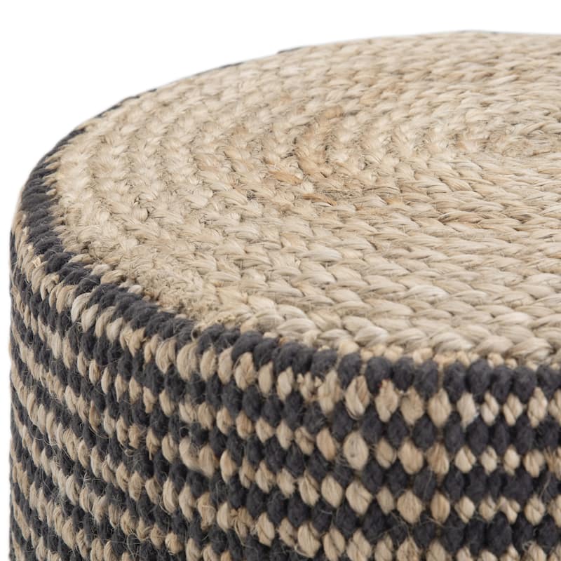 WYNDENHALL Jordi Boho Round Braided Pouf