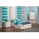 preview thumbnail 1 of 5, Concord Twin Platform Bed with Footboard and 2 Bed Drawers in White