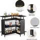 preview thumbnail 6 of 19, L-shape Home Bar Unit, Liquor Bar Table with 2-Tier Storage - N/A