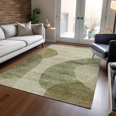 Machine Washable Indoor/ Outdoor Chantille Modern Deco Rug