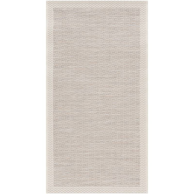 Cammie Solid Bordered Outdoor Area Rug