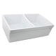 preview thumbnail 5 of 12, Highpoint Collection Fireclay 33-inch Double Bowl Fireclay Farmsink