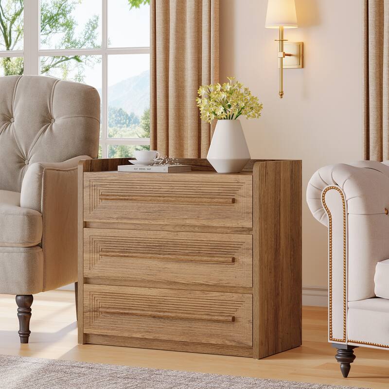 32" Wide Oversized Nightstand with 3 Drawers