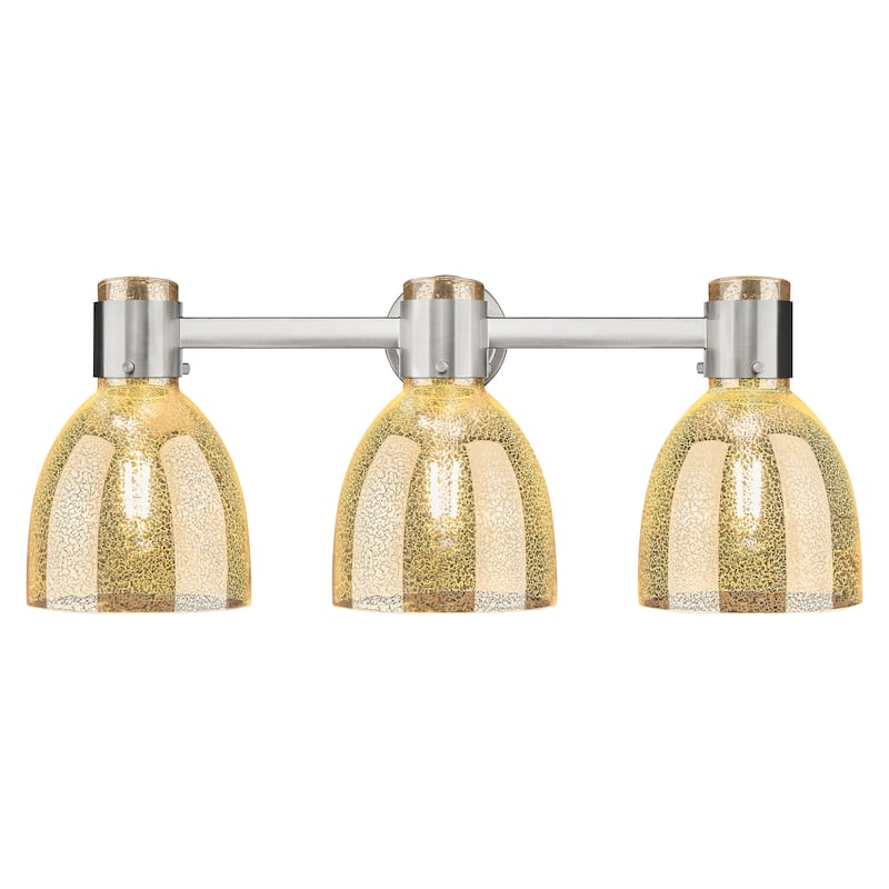 Innovations Lighting Downtown Urban - Lawton Bell - 3 Light 24" Wall-Mounted Bath Vanity Light - Mercury/Satin Nickel