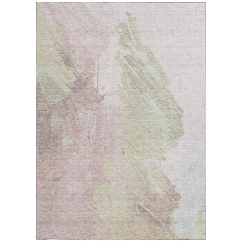 HomeRoots Abstract Transitional Rectangle Outdoor Rug