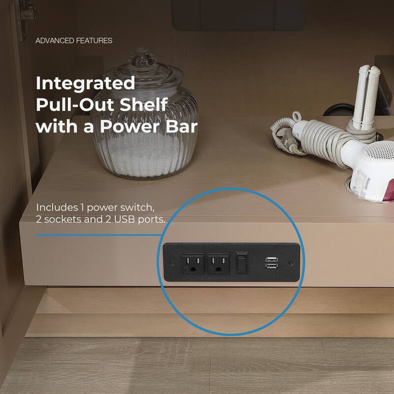 Athea Bathroom Vanity with White Engineered Marble Top