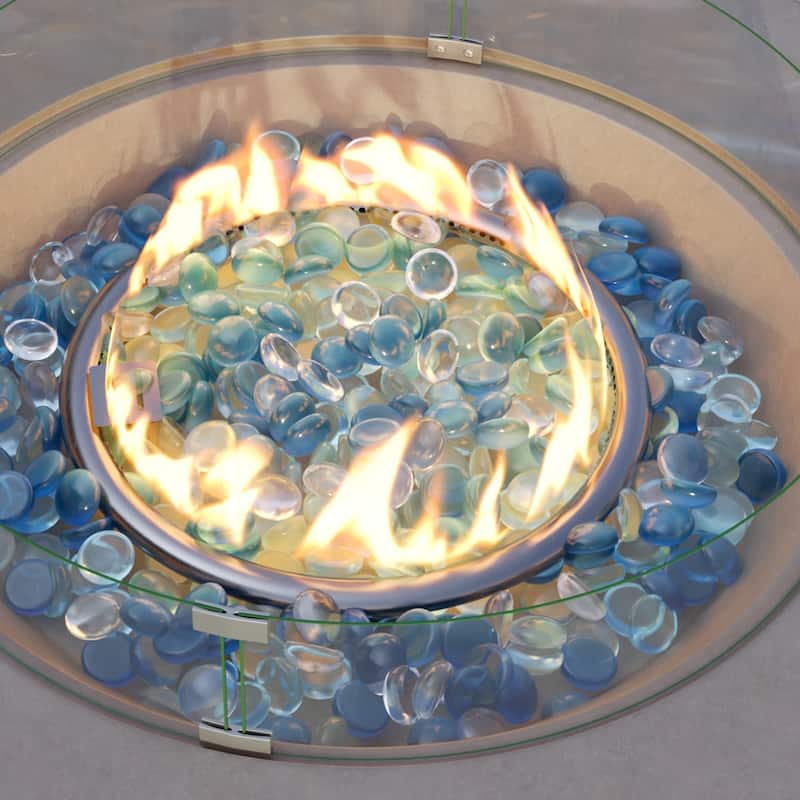 COSIEST Outdoor Fire Pit Fire Glass
