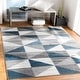 preview thumbnail 1 of 15, Livabliss Metz Blue & Gray Mid-Century Geometric Area Rug Sky Blue - 3'11" x 5'7"