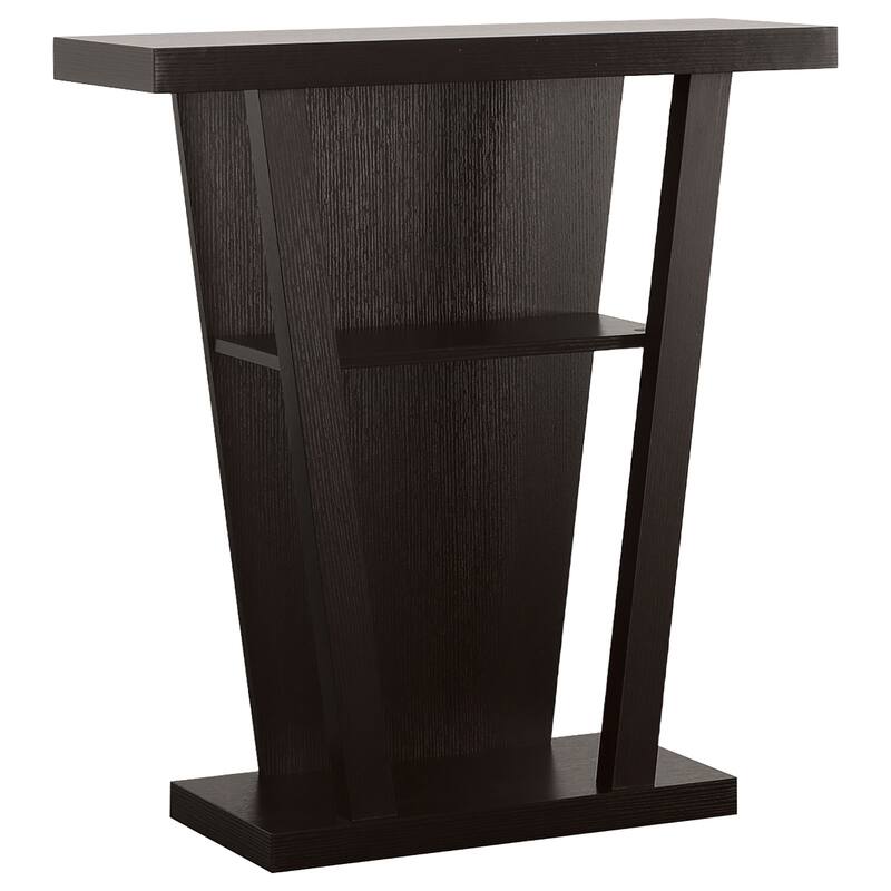 Evanna 2-shelf Engineered Wood Console Table Cappuccino - Wood - Cappuccino
