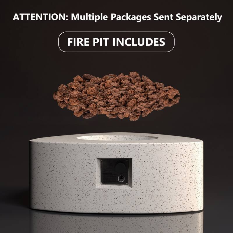 COSIEST Outdoor Triangular Propane Fire Pit Table