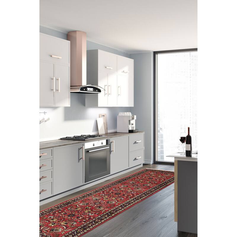 ECARPETGALLERY Hand-knotted Anadol Red Wool Rug - 2'7 x 9'6