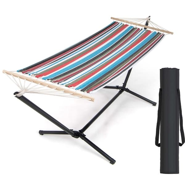 slide 2 of 9, Costway 10.5FT Heavy Duty Stand with Portable Hammock, Stand & - See Details Multi-color - See Details
