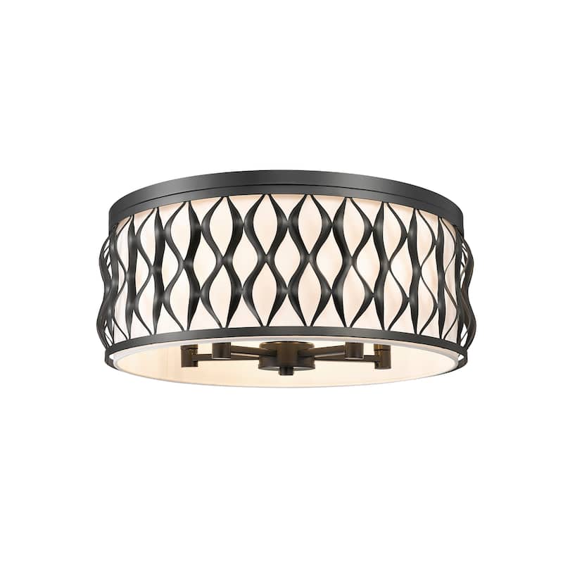 Z-Lite 1948F20 Harden 5 Light 21" Wide Flush Mount Drum Ceiling