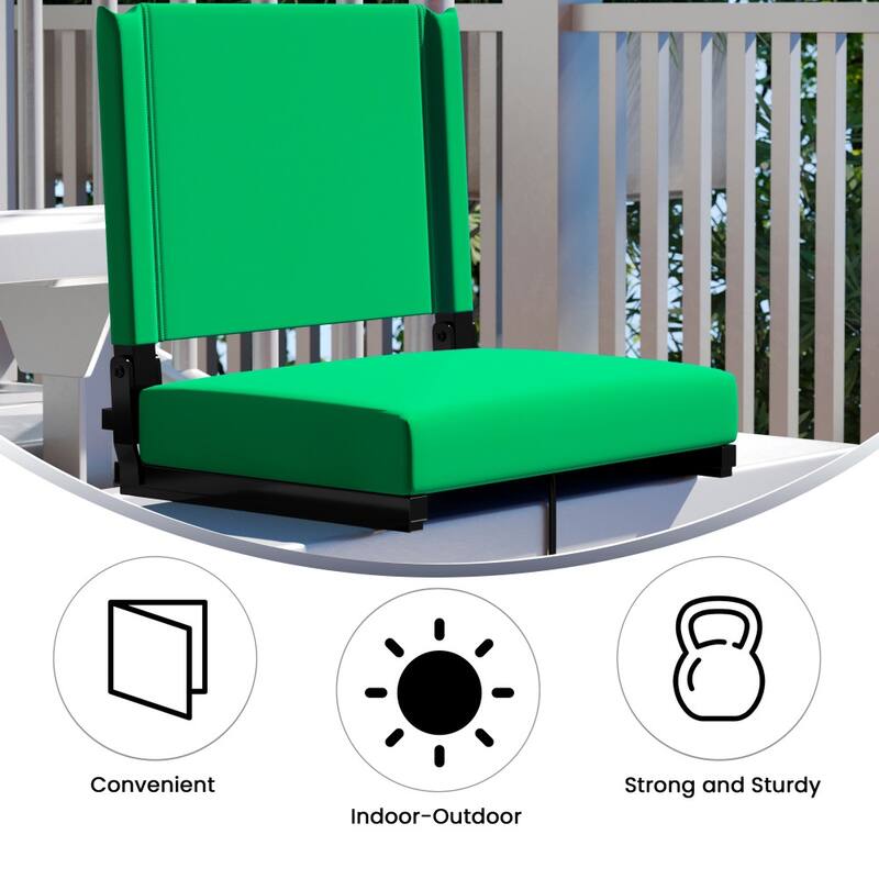 Ultra-Padded Stadium Chair - 18"W x 14"D x 18"H - 18"W x 14"D x 18"H